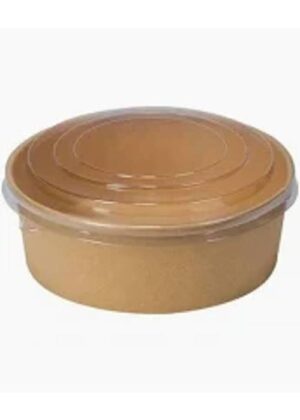 Κουτί σαλάτας kraft με καπάκι 750ml 30τεμ