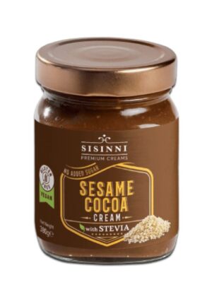 Ταχινόκρεμα Sesame Cocoa Cream Sisinni Premium Creams με στέβια 380gr