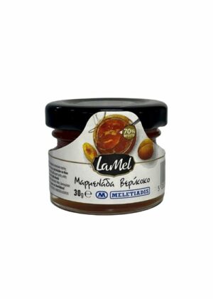 Ατομική Μερίδα Μαρμελάδα Βερίκοκο LA MEL Γυάλινο Βάζο 30g με 70% Φρούτο