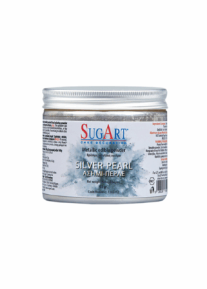 Βρώσιμη μεταλλική πούδρα Ανοιχτό Ασημί Περλέ 40g