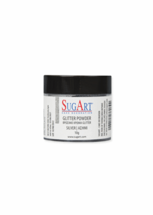 Βρώσιμο χρώμα glitter Ασημί 10g